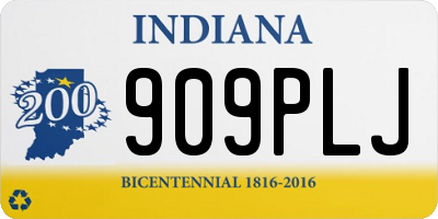 IN license plate 909PLJ