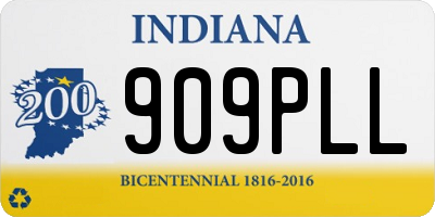 IN license plate 909PLL