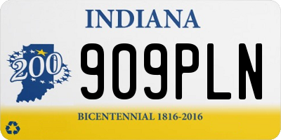 IN license plate 909PLN