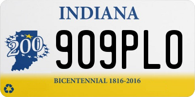 IN license plate 909PLO