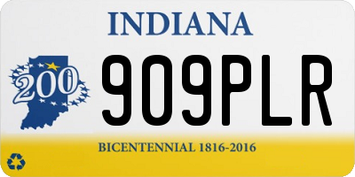 IN license plate 909PLR