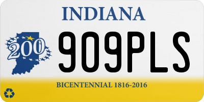 IN license plate 909PLS