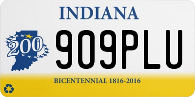 IN license plate 909PLU