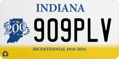 IN license plate 909PLV