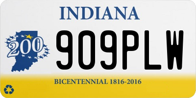 IN license plate 909PLW