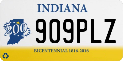 IN license plate 909PLZ