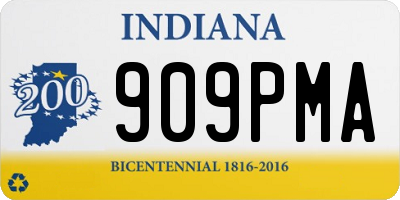 IN license plate 909PMA