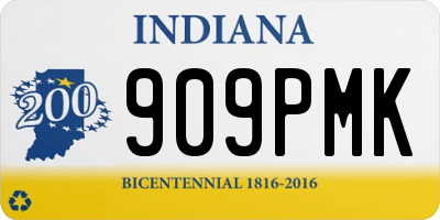 IN license plate 909PMK
