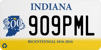 IN license plate 909PML