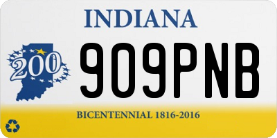 IN license plate 909PNB