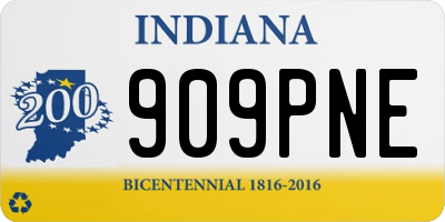 IN license plate 909PNE