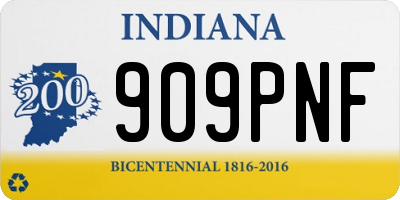 IN license plate 909PNF