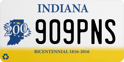 IN license plate 909PNS