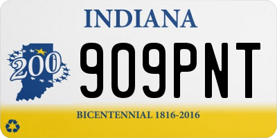IN license plate 909PNT
