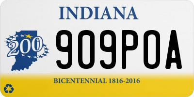 IN license plate 909POA