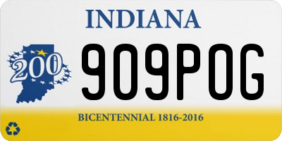 IN license plate 909POG