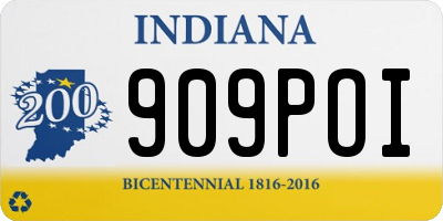 IN license plate 909POI