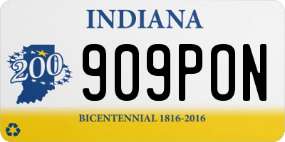 IN license plate 909PON