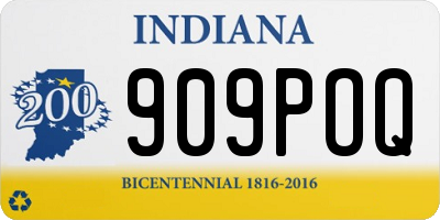 IN license plate 909POQ