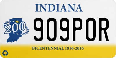 IN license plate 909POR