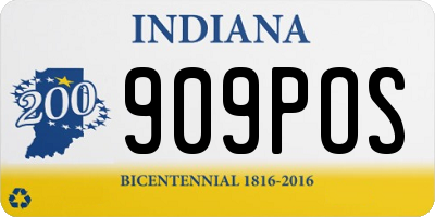 IN license plate 909POS