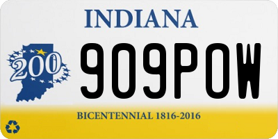 IN license plate 909POW
