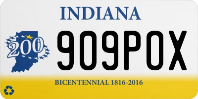 IN license plate 909POX
