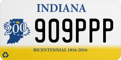 IN license plate 909PPP