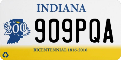 IN license plate 909PQA
