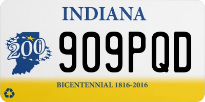 IN license plate 909PQD