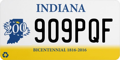 IN license plate 909PQF