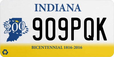 IN license plate 909PQK