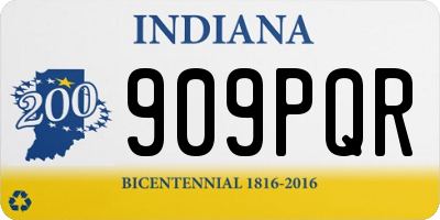 IN license plate 909PQR