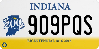 IN license plate 909PQS
