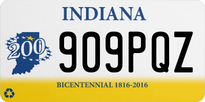 IN license plate 909PQZ