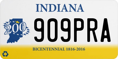 IN license plate 909PRA