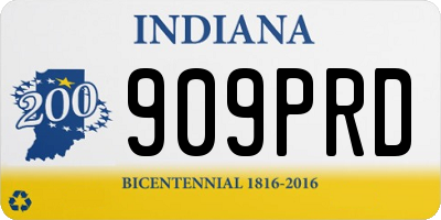 IN license plate 909PRD