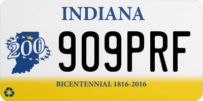 IN license plate 909PRF
