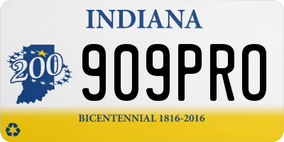 IN license plate 909PRO