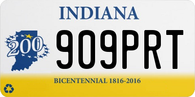 IN license plate 909PRT