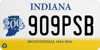 IN license plate 909PSB