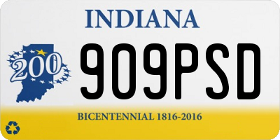 IN license plate 909PSD