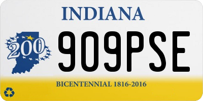 IN license plate 909PSE