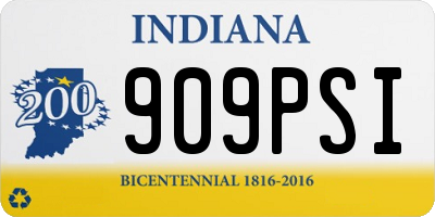 IN license plate 909PSI
