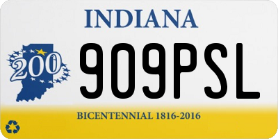 IN license plate 909PSL
