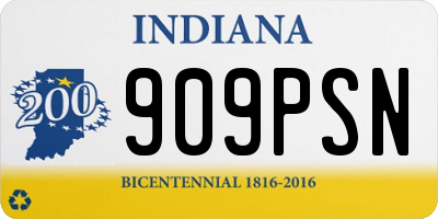 IN license plate 909PSN