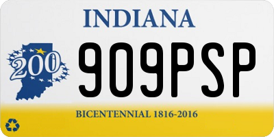 IN license plate 909PSP