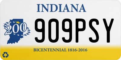 IN license plate 909PSY