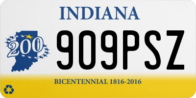 IN license plate 909PSZ