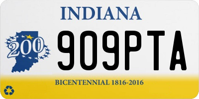 IN license plate 909PTA